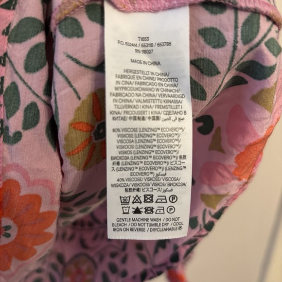 Boden Women's Pink Floral Easy Printed Blouse Long Sleeves US Size 6 - Picture 5 of 8